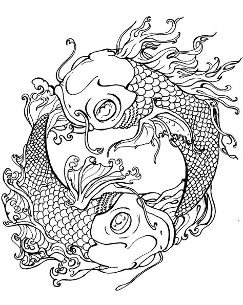 Japanese Dragon Tattoo Coloring Page Lets Color Pinterest