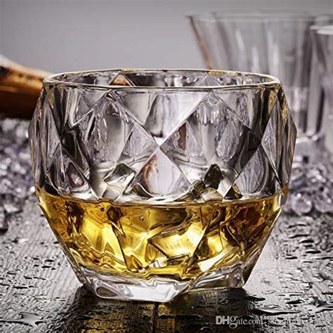 Elysianstores Daiamond Shaped Whiskey Glass Unique Cool Crystal Rocks Whiskey Glasses For