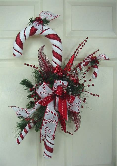 A painted candy cane craft instantly turned into something much more how to make your peppermint candy cane craft. 18 Delicious Candy Cane Christmas Wreaths | Home Design And Interior