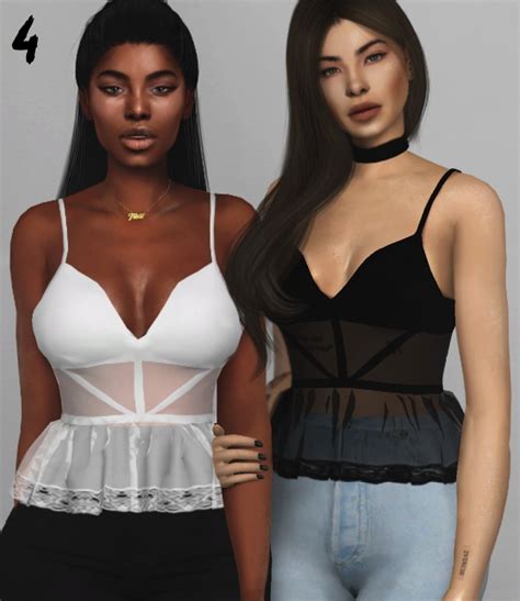 4 Tops And Outfit At Slay Classy Sims 4 Updates
