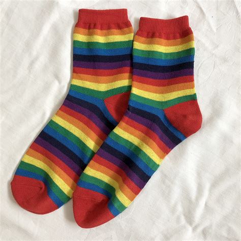 Rainbow Stripe Socks Multicolor · Megoosta Fashion · Free Shipping Worldwide On All Orders