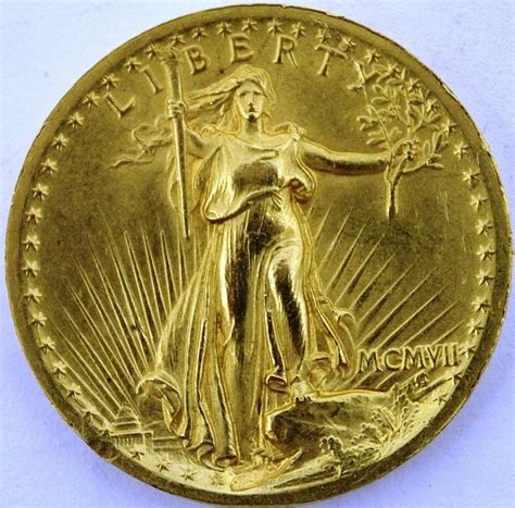 1907 20 High Relief Augustus St Gaudens Gold