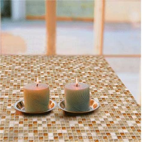 Wholesale Cream Stone Mosaic Tile Sheet Square Brown Crystal Backsplash