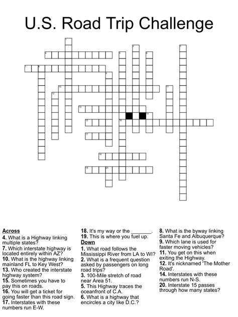 1950s Crossword Puzzle Wordmint