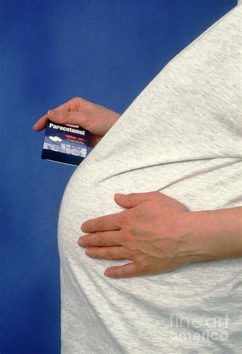 Pregnant Woman S Hand Holding Box Of Paracetamol Photograph By Faye