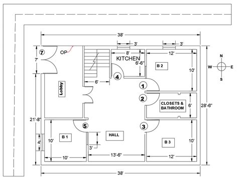 Bhk House Layout Plan With Dimension In Cad Drawing Cadbull Images And Photos Finder