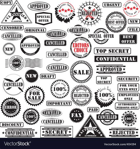 Rubber Stamps Collection Royalty Free Vector Image