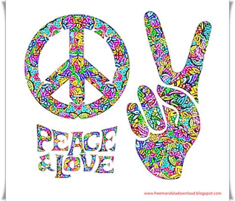 Hippie Peace Symbol Mandala ~ Free Mandala
