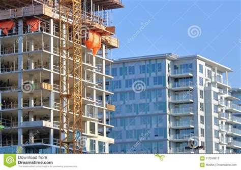 Residential Condominium Construction Stages Stock Image Image Of