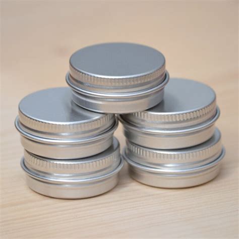 Small Metal Tins Blank Round Silver Colour 30ml Screw Lidded Etsy Uk