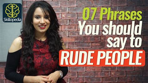 07 phrases for responding to rude people personality development and communication skills video