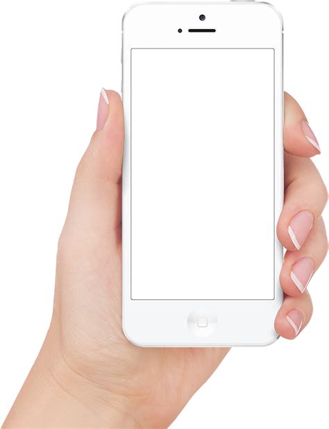 Apple iphone in hand transparent PNG image gambar png