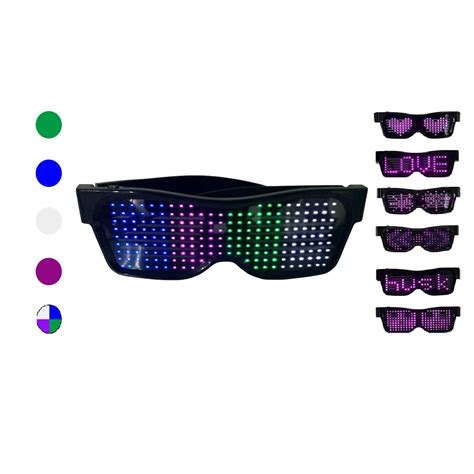 Buy Wycy Led Luminous Light Up Glasses App Control 4 Color Display Led Glasses Usb Luminous