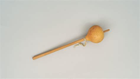 gourd peyote rattle with wooden handle unidentified gilcrease museum