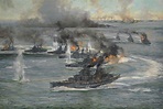 The Battle of Jutland, painting by Montague Dawson [3200x2142] : r ...