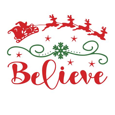 Believe Svg Believe Clipart Christmas Svg Santa Sleigh Sv Inspire
