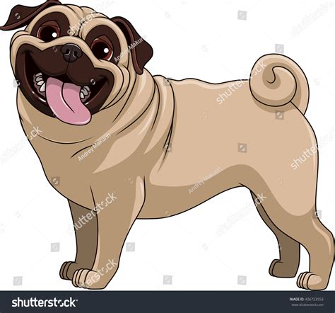 Vector Illustration Funny Dog Thoroughbred On Stock Vector Royalty