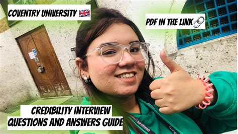 Coventry University Pdf Credibility Interview Guide 🇬🇧 Youtube