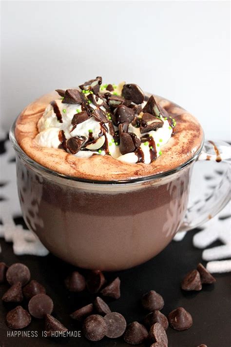 The Best Mint Hot Chocolate Recipe Ever Happiness Is