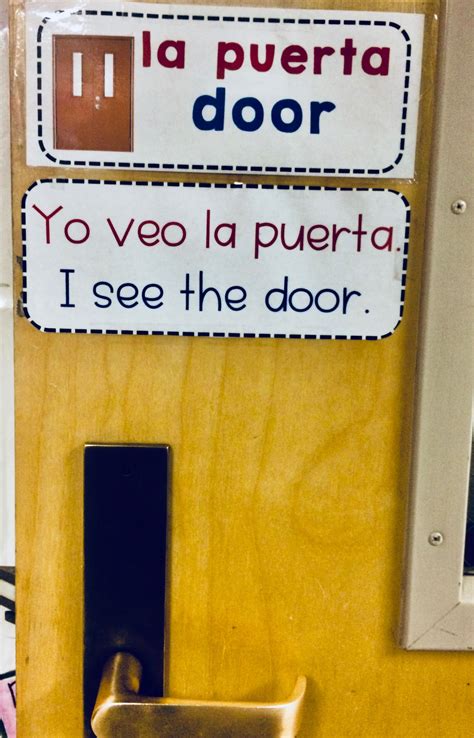 Bilingual Classroom Labels Complete Sentences Dual Language Classroom
