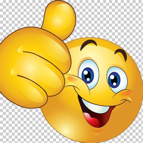 Thumb Signal Smiley Emoticon Lovely Smile Thumbs Up Emoticon Png