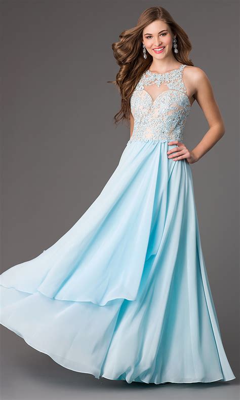 Floor Length Illusion Sweetheart Dress Promgirl