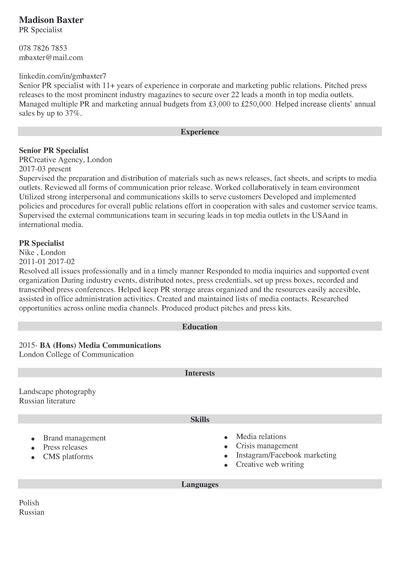 Personal Statementpersonal Profile For Resumecv Examples 2023