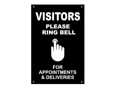 Visitors Please Ring Bell For Appointments And Deliveries Etsy