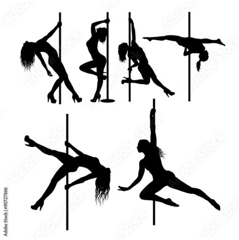 Pole Dancer Sexy Female Silhouettes Stock Image And Royalty Free Vector Files On