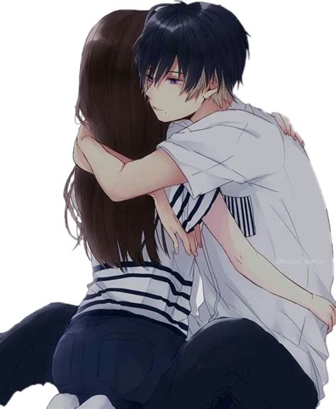 Hugs Anime Couple Animecouple Sticker By Maleemya