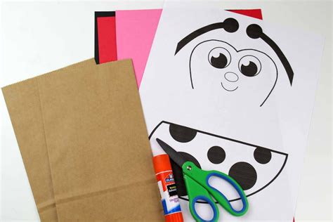 Paper Bag Craft Ladybug Puppet Real And Quirky