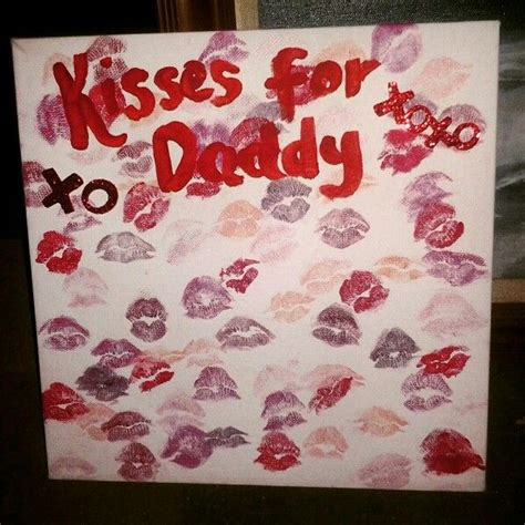 Valentine's day gifts for dad from baby. From daughter to daddy, made this with my four year old ...