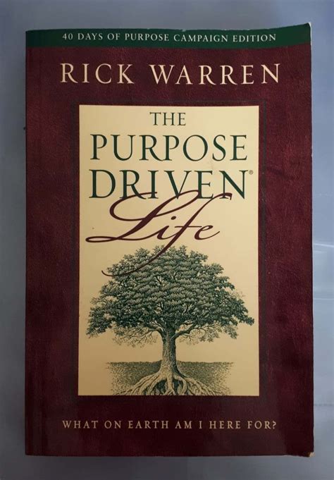 Purpose Driven Life What On Earth Am I Here For By Rick Warren Used