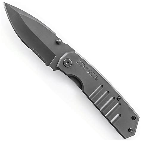 Schrade Frame Lock Stainless Steel Handle With Folding Knife Cheap Knives Canada Mr Knife