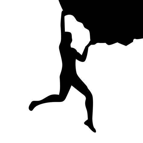 Rock Climber Silhouette Vector Free