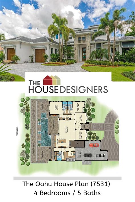 The Oahu House Plan Beach House Plans House Plans Coastal House Plans
