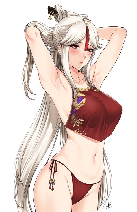 Xtermination Arms Up White Hair Armpits Belly Belly Button Arms