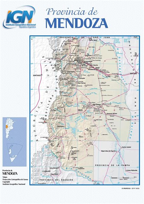 Mapa Da Província De Mendoza Argentina Mapasblog