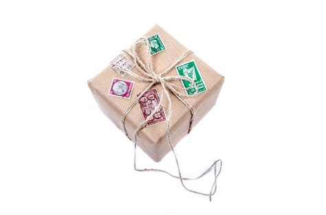Parcel Wrapped In Brown Kraft Paper Free Stock Photo Public Domain