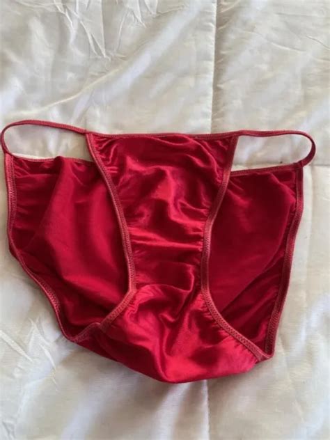 vintage victoria s secret second skin satin string bikini panty large 21 50 picclick