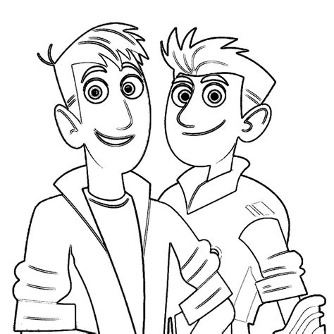 Wild Kratts Coloring Sheet Animated Series