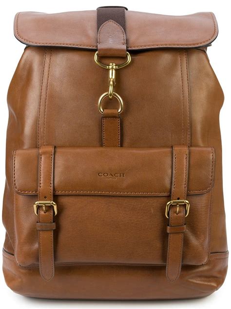 Coach Leather Bleecker Backpack In Brown For Men Lyst
