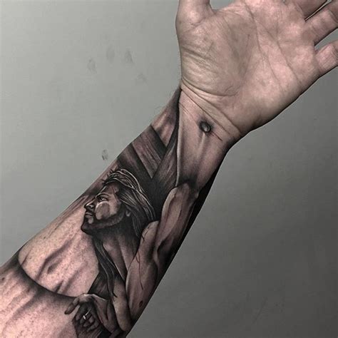 Pin By Soosnap On Tattoo Design Ideas Jesus Tattoo Jesus Forearm