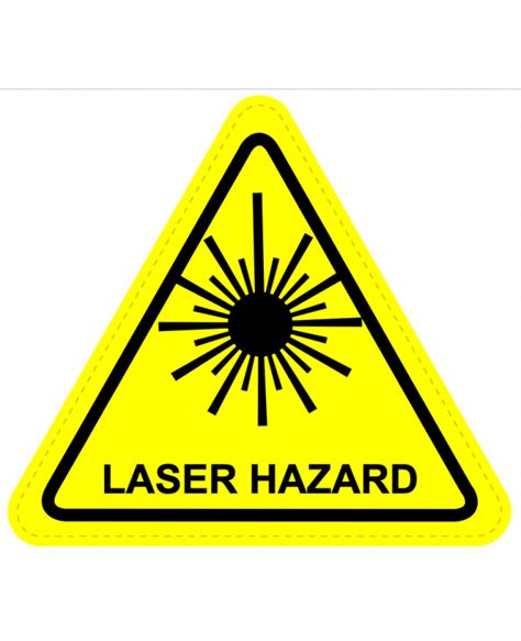 Laser Hazard Warning Sign Sticker