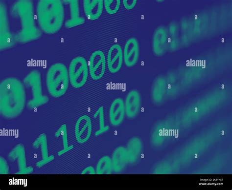 Closeup View Of Binary Computer Code With Green 1s And 0s Displayed On