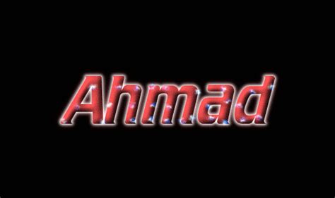 Ahmad Name Logo