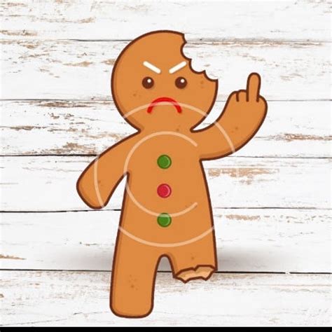 Naughty Gingerbread Man Gingerbread Man Png Christmas Etsy