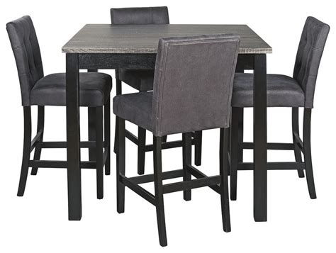 The Maysville Black Square Counter Table Set Set Of 5 Is Available At