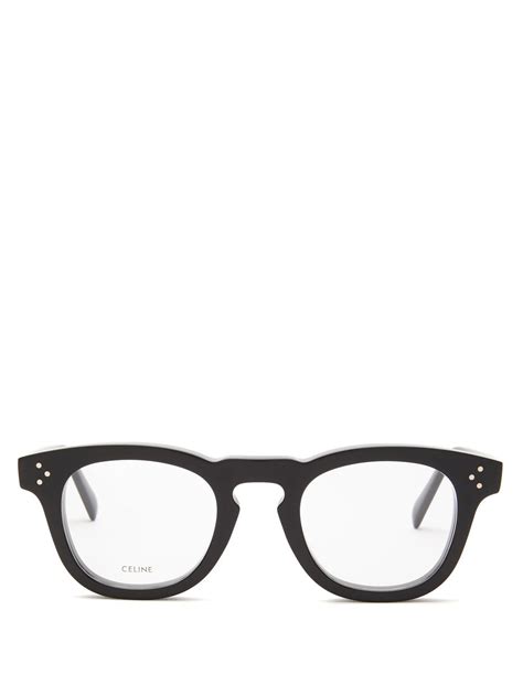 Black Round Frame Acetate Glasses Celine Eyewear Matchesfashion Us