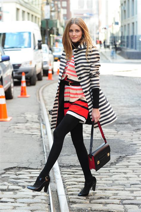Olivia Palermo Striped Boden Coat Glamour